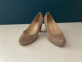 Elegante UNISA Wildleder Pumps, Beige, Grösse 38 Top!