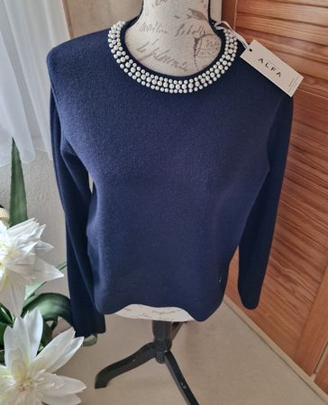 Pullover mit Perlen Gr. s
