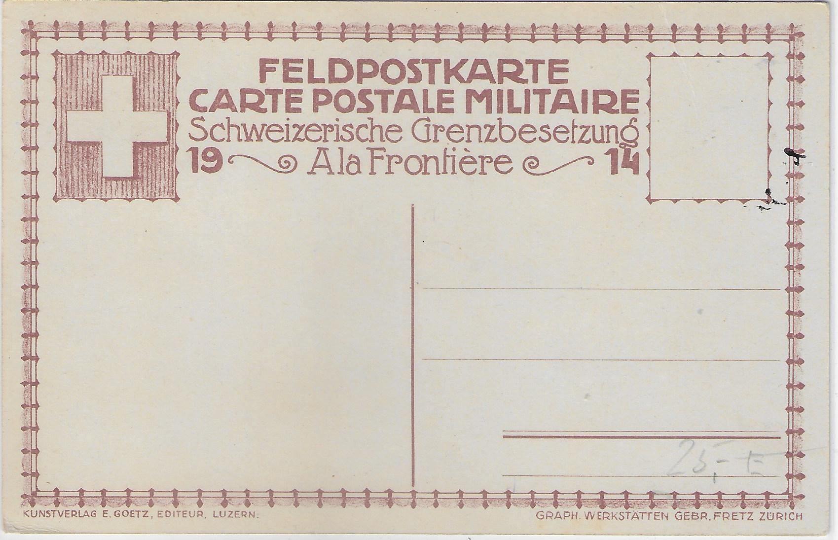 Cartoline postali: Feldpostkarte 1914 - A la Frontiere – Antico da Ettingen venduto da Kartenplanet 1
