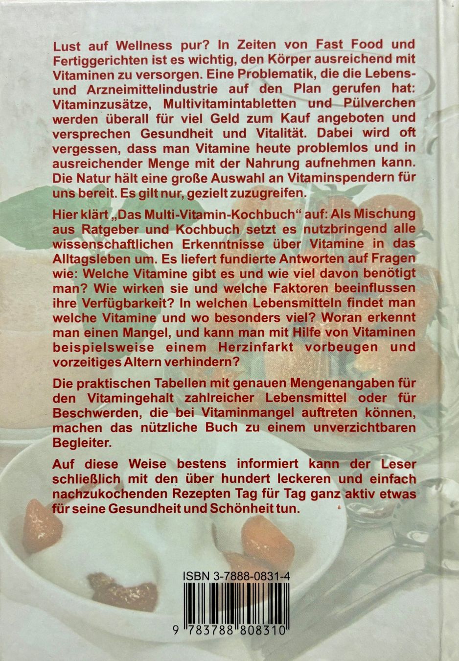 Libri: Das Multi-Vitamin-Kochbuch – Nuovo (secondo la descrizione) da Sarnen venduto da Livres 1