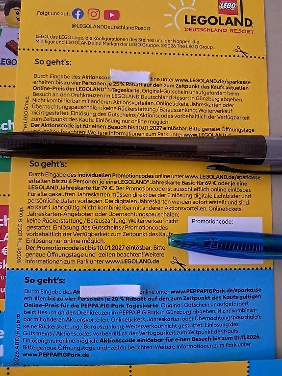 Buoni: Legoland 25%, Pepp Pig 20% Gutscheine – Nuovo e nell'imballaggio originale da Belp venduto da Verk976 1