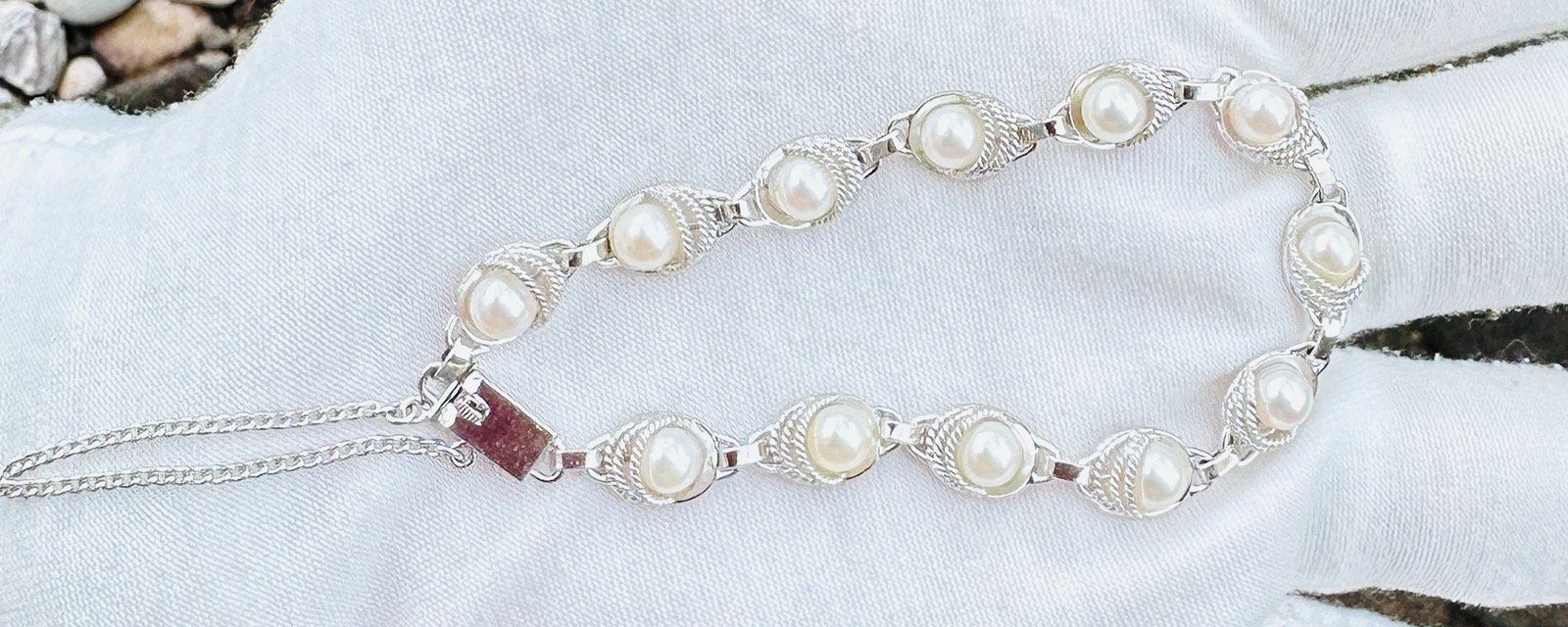 Bracciali & Braccialetti: Wunderschönes 925 Sterling Silber Perlenarmband – Usato da Oberrüti venduto da siyito 1