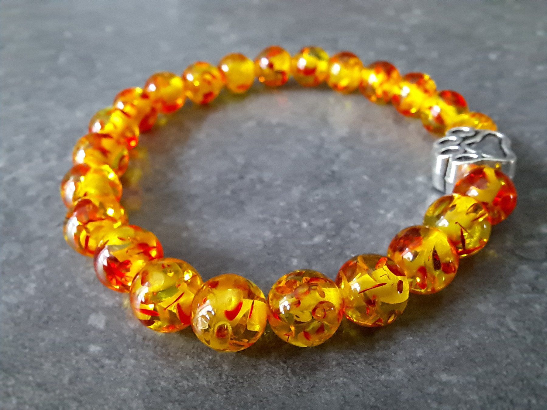 Bracelets: Bracelet ambre fleur – Neuf avec emballage d'origine à St-Imier par supernova21 2