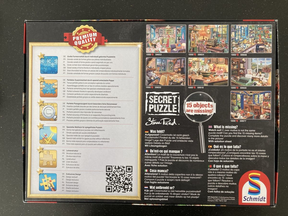 Puzzle: Schmidt Puzzle 1000 | Secret Puzzle – Usato da Engelburg venduto da NexTGenMac 2