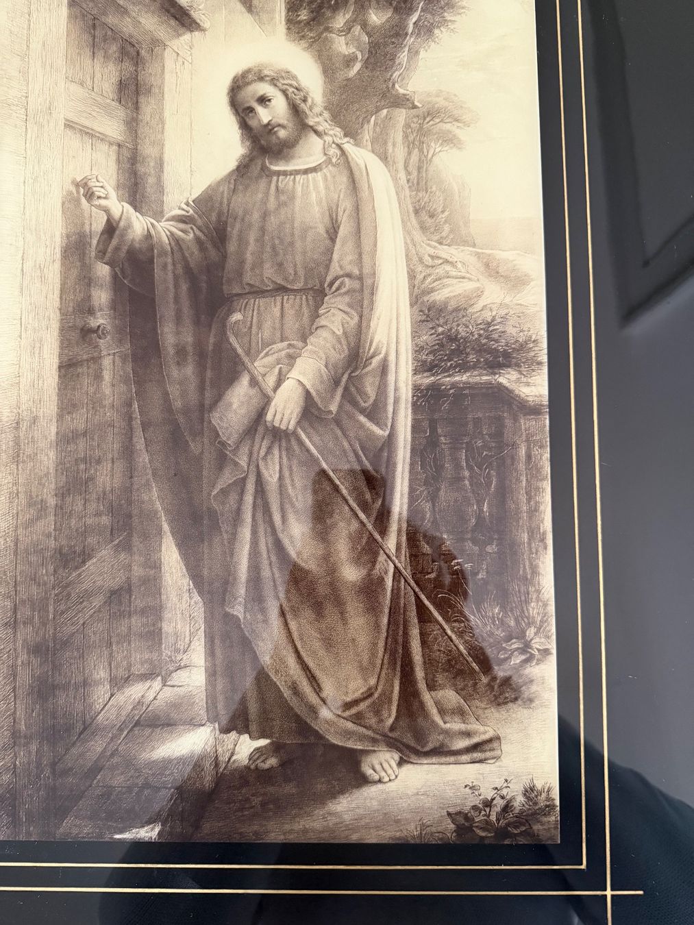 Cornici: Jugendstil Hinterglas-/ Sakralmalerei Votivbid Bilderrahmen – Usato da Luzern venduto da mughetto13 7