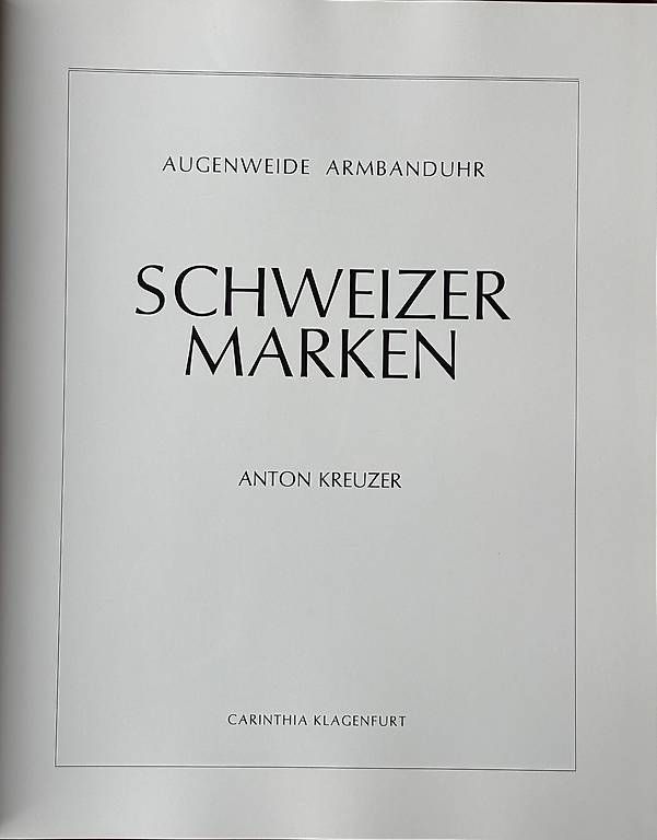 Bücher: Augenweide Armbanduhr - Schweizer Marken – Gebraucht aus Adliswil von Heimite 1