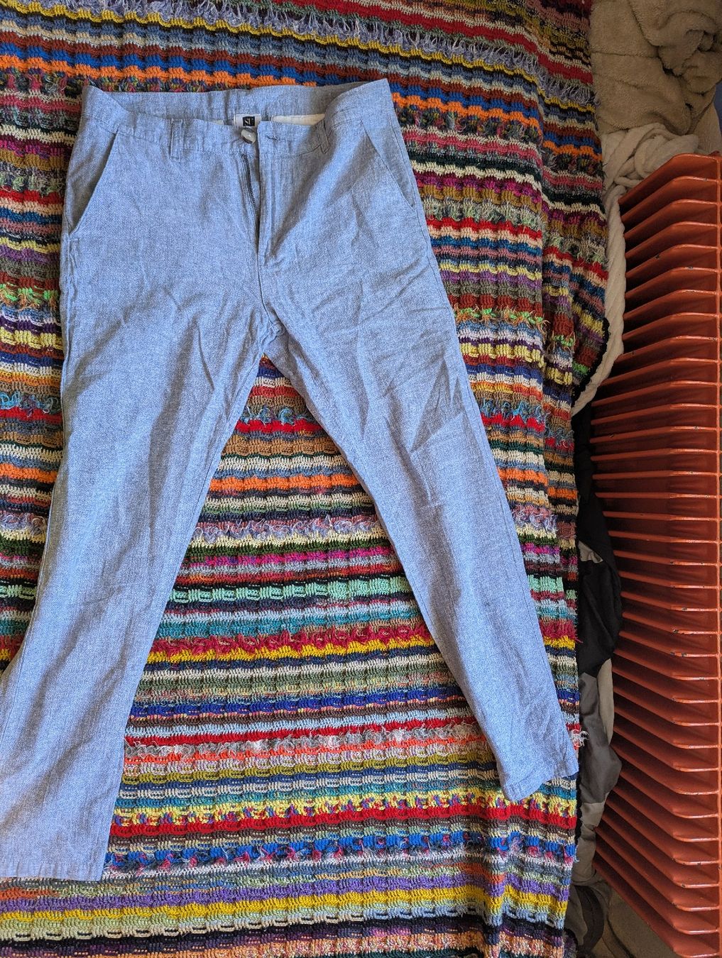 Pantalons: Hose Grösse 48 hellblau SU Straight Up – D'occasion à Oberdorf BL par tim_8f8z