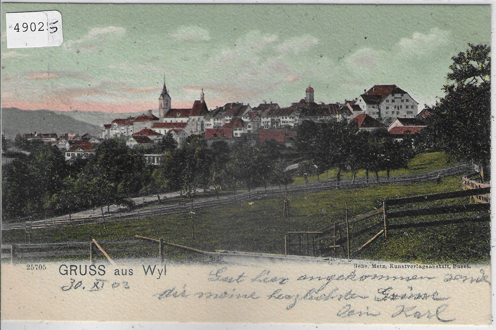 Cartoline postali: Gruss aus Wil SG - Generalansicht – Usato da Ettingen venduto da Kartenplanet