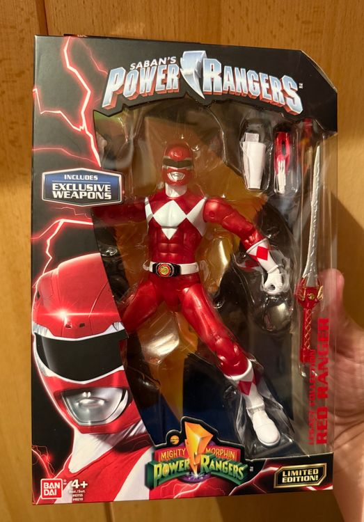 thumbnail image 2 of Power Rangers In Space 6.5" Red Ranger Legacy Collectible Figure With Megazord Piece 2 of 12