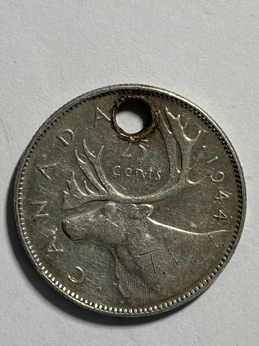Toutes les monnaies: Canada - 25 cents - 1944 - AG – D'occasion à Payerne par Mike1682