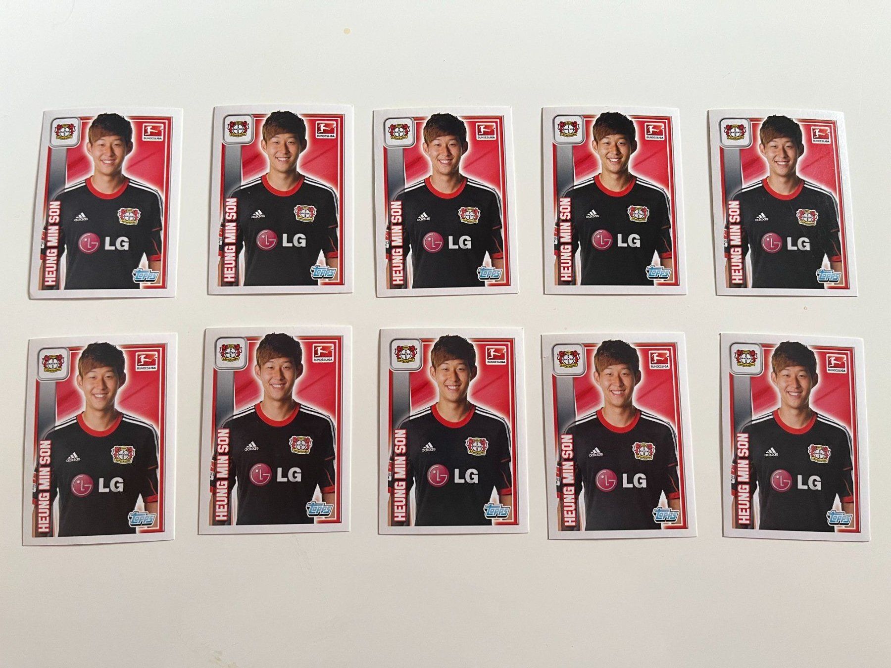 Topps Carte collezionabili: Heung Min Son 10 x Sticker Topps 2014 – Usato da Thun venduto da ladoppiaesse.cards