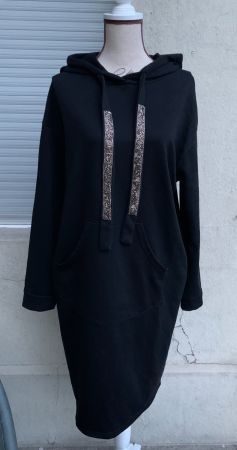 Moderne robe pull Q2 avec attache paillettes métalliques t.M