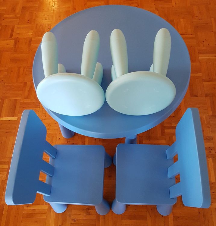 Kindertisch IKEA MAMMUT + 4 Stühle Kaufen auf Ricardo