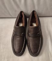 Herren Loafer Leder dunkelbraun Futter Fell MORESCHI Gr. 40