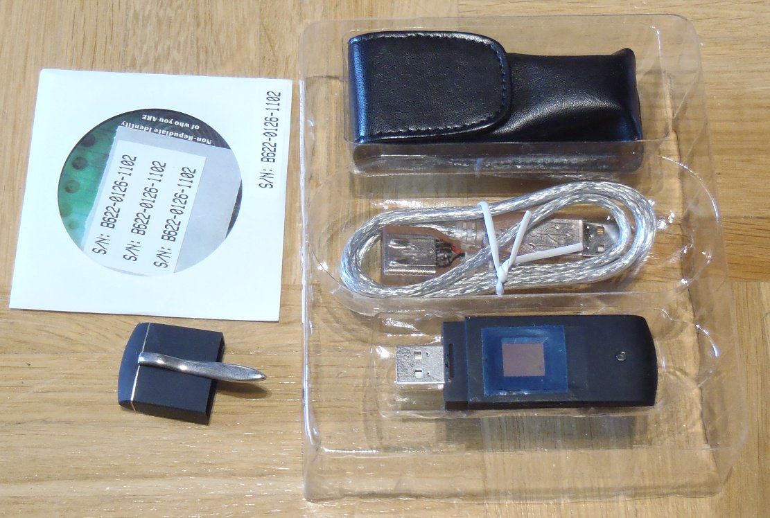 Chiavette USB: Biometrischer USB Stick mit Fingerabdrucksensor 128MB – Nuovo (secondo la descrizione) da St. Gallen venduto da KlondikeCH 1