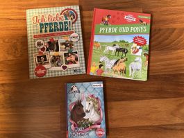 Pferde und Pony Sachbücher und Schleich Tagebuch