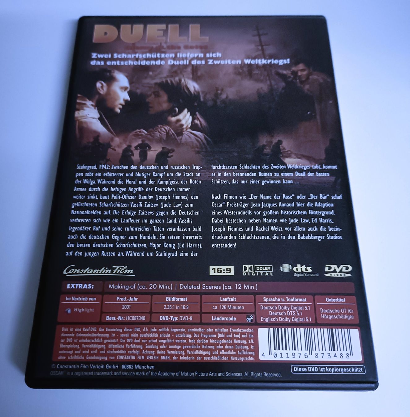 Tutti i DVDs: Duell-Enemy at the Gates – Usato da Köniz venduto da Movieportal007 1