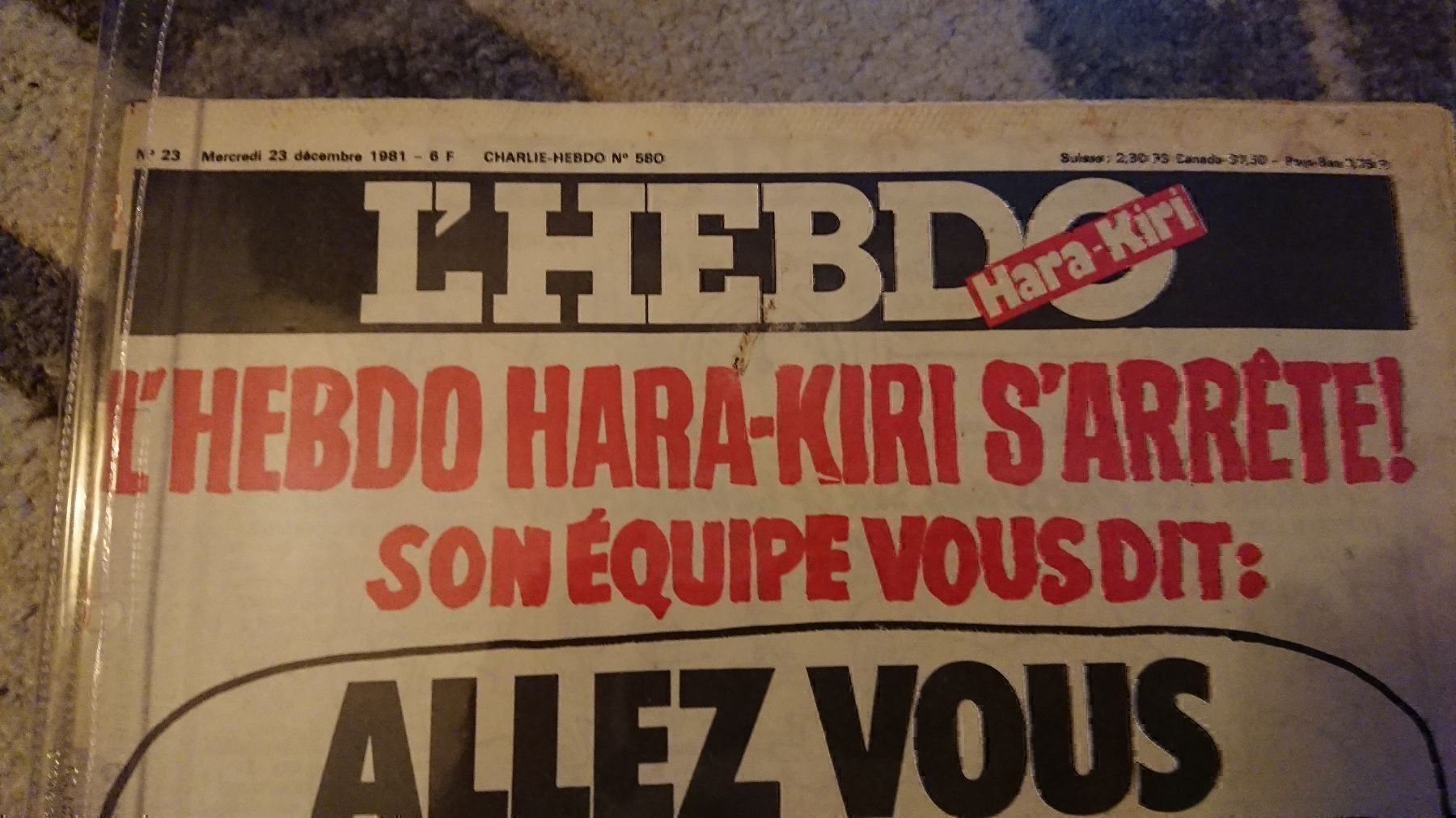 Fumetti: L'Hebdo Hara-kiri – Usato da Cortaillod venduto da signep 1