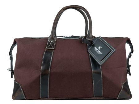 Reisetasche Weekender Bordeaux – Leder/Canvas Unisex