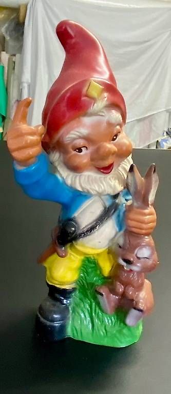 Statuette: 2 Zwerge + 1 Reh mit Glasaugen – Usato da Zollikon venduto da LouisArmstrong 1
