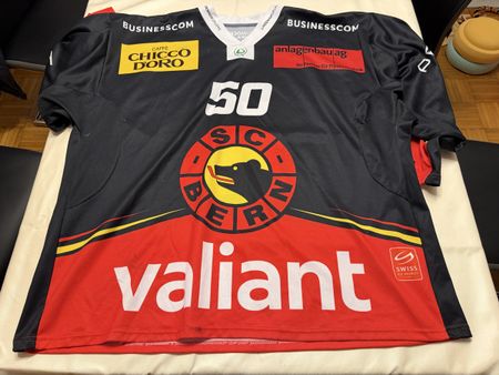 SC Bern Gameworntrikot Junioren Nummer 50 Grösse XXL
