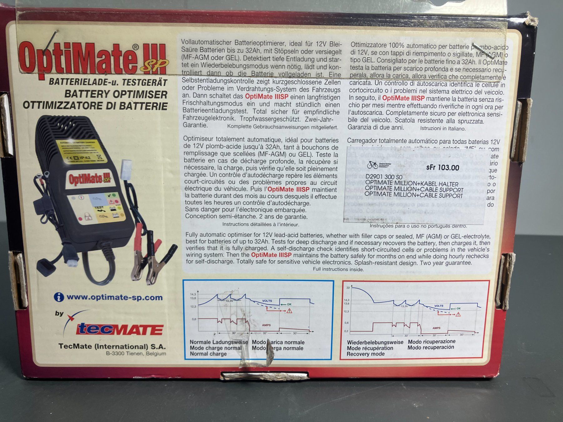 Ladegeräte: Optimate III SP Batterie Optimiser ohne Wandkonsole ab 1.- – Neu (gemäss Beschreibung) aus Lichtensteig von Buy24International 5