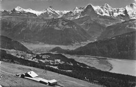 Beatenberg (BE) Panorama auf das Berner Oberland Brienzersee