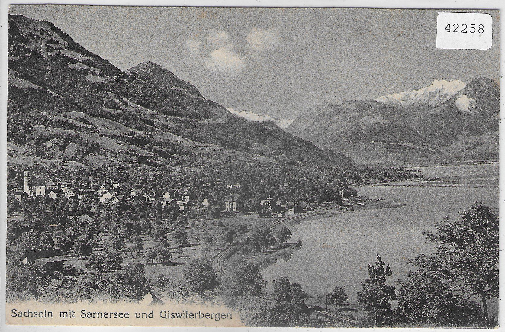 Ansichtskarten: Sachseln mit Sarnersee und Giswilerbergen – Gebraucht aus Ettingen von Kartenplanet