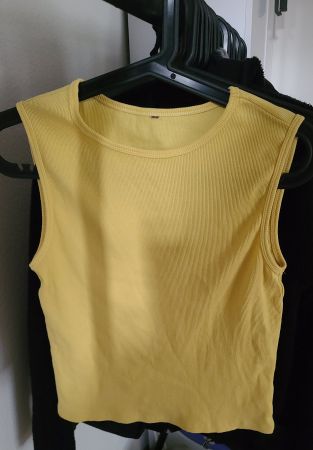 lemon-gelbes Top/Ripshirt, Gr. S / NEU!