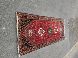 Perser Teppich, Top Zustand, Vintage, Rot, 205x95cm