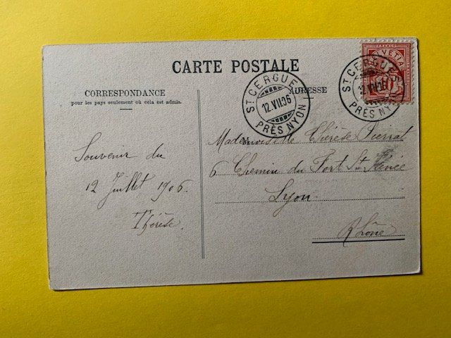 Cartoline postali: Saint-Cergue 12.07.1906 – Usato da St-Prex venduto da Epicard 1
