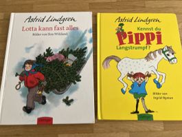 2x Astrid Lindgren Büchern - Pippi & Lotta