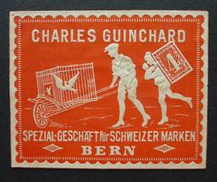 Werbevignette, Kantonalmarken, Zürich 4, Basler Taube, BERN