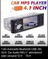 1 din bluetooth auto radio mit bildschirm NEU!