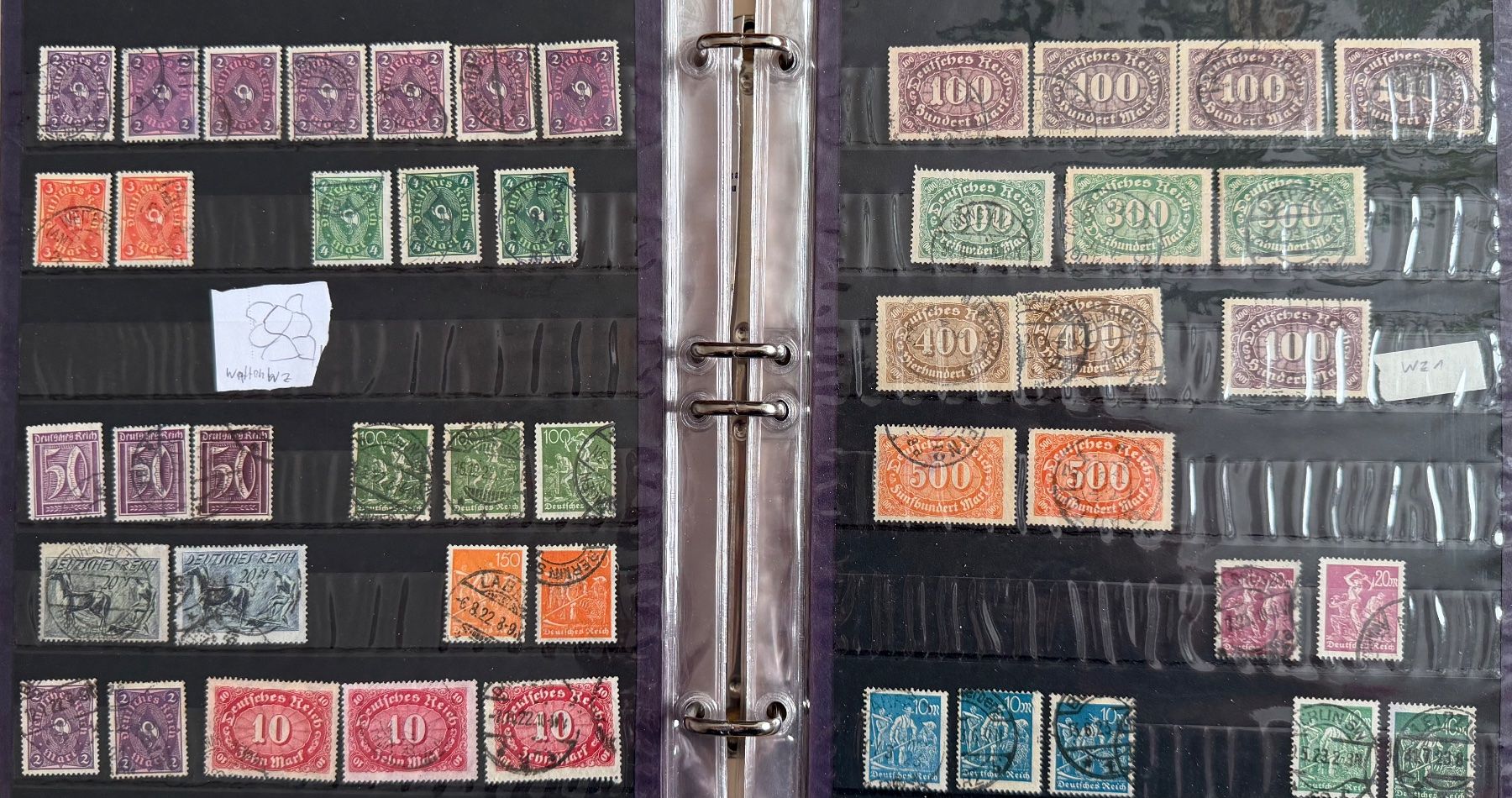 Tutti i francobolli: Deutsches Reich ab 1880er, BRD: Sammlung Farbvarianten – Usato da Oberuzwil venduto da Deafgrischa 8