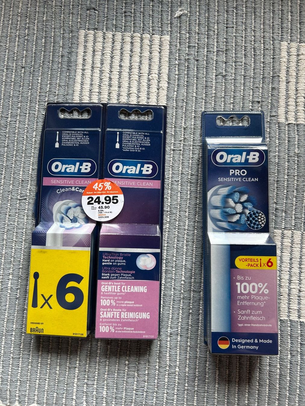 Oral B Soins dentaires: Oral-B Ersatzbürsten Sensitive Clean – Neuf (Voir description) à Lufingen par climbingfan
