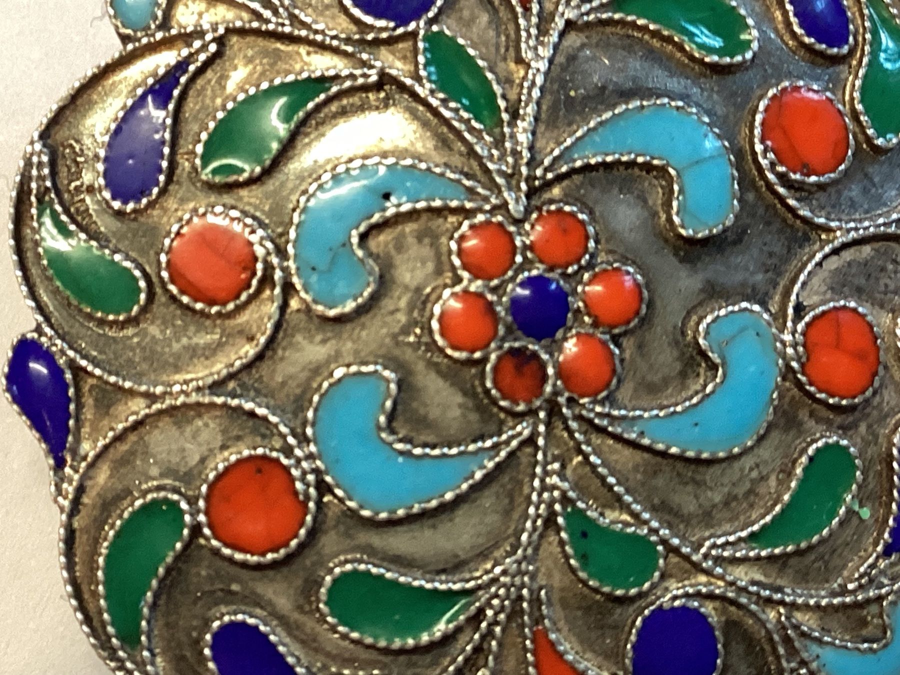 Spille & Fermagli: Vintage Silber Brosche , Cloisonné Emaille Handarbeit – Usato da Eglisau venduto da mar_5rn2 7