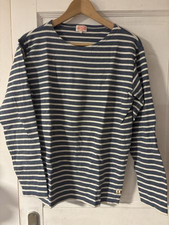 Armor-Lux Langarmshirt gestreift blau weiss Grösse M