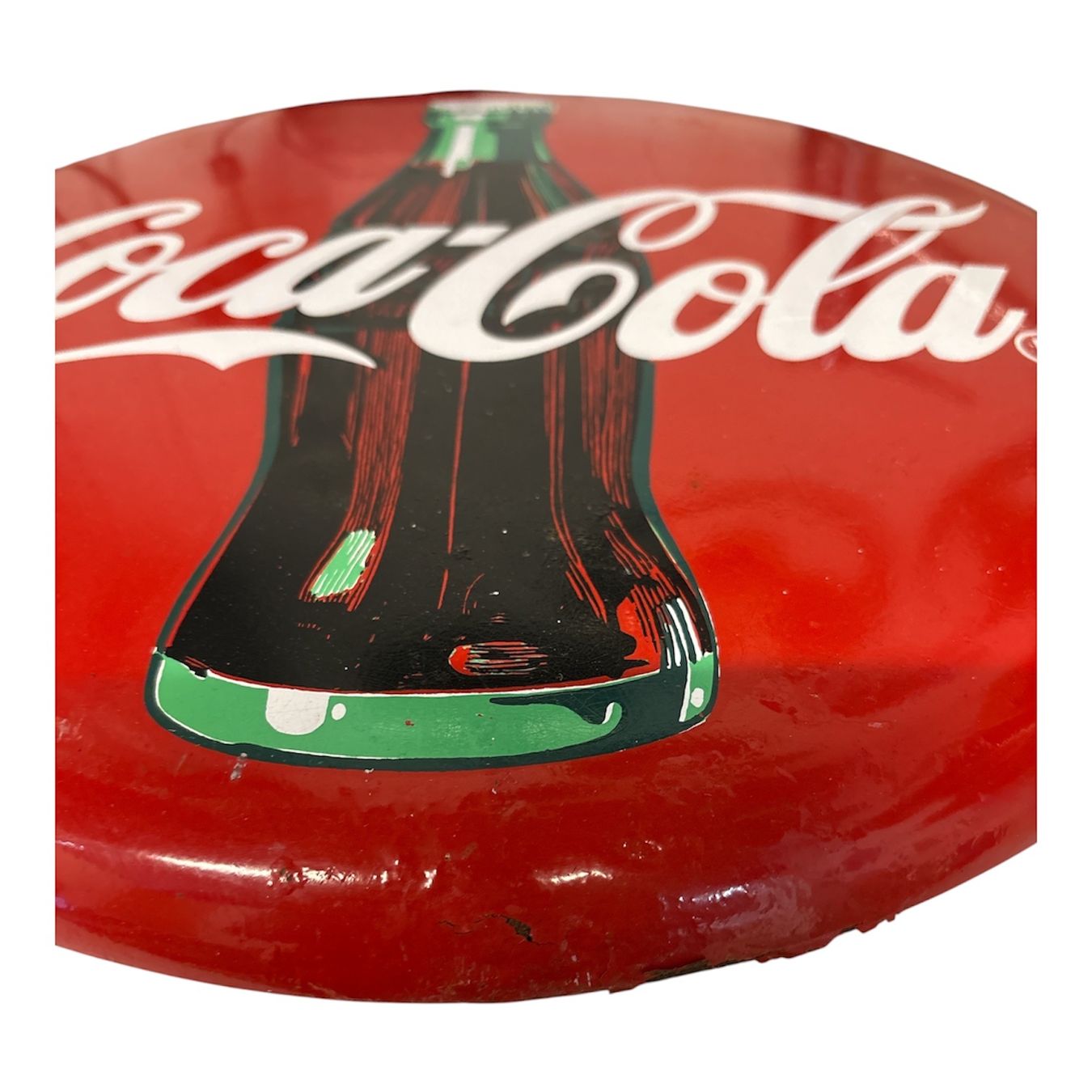Coca-Cola Insegne: Coca Cola Blechschild, Reklameschild -  40 cm Durchmesser – Usato da Pratteln venduto da Dollshop 2