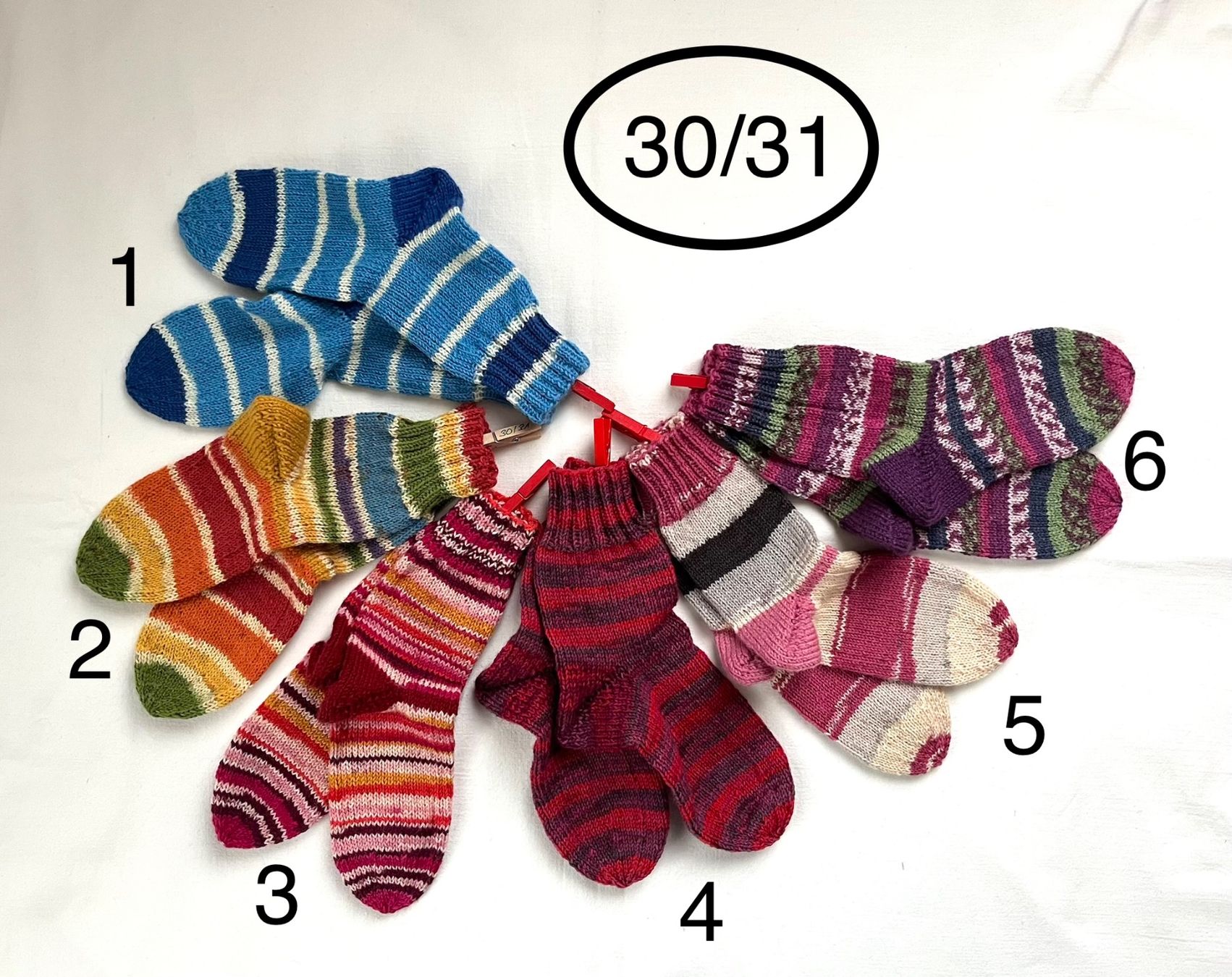 Calze per bambini: handgestrickte Socken, 30/31 – Nuovo e nell'imballaggio originale da Engelburg venduto da rautibus