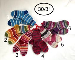 handgestrickte Socken, 30/31