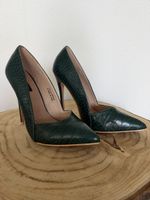 Lost Ink Pumps Dunkelgrün Gr. 38 – Kroko-Optik
