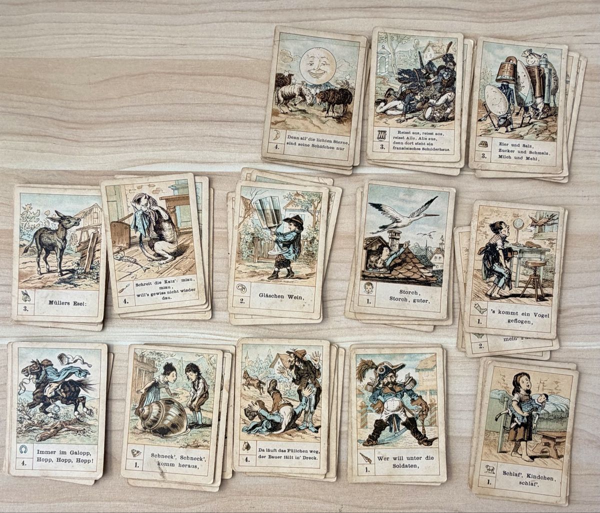 Giochi: 100 jähriges Spielkarten Quartett mit Schuber, 52 Karten kpl – Usato da Kehrsatz venduto da Raboy