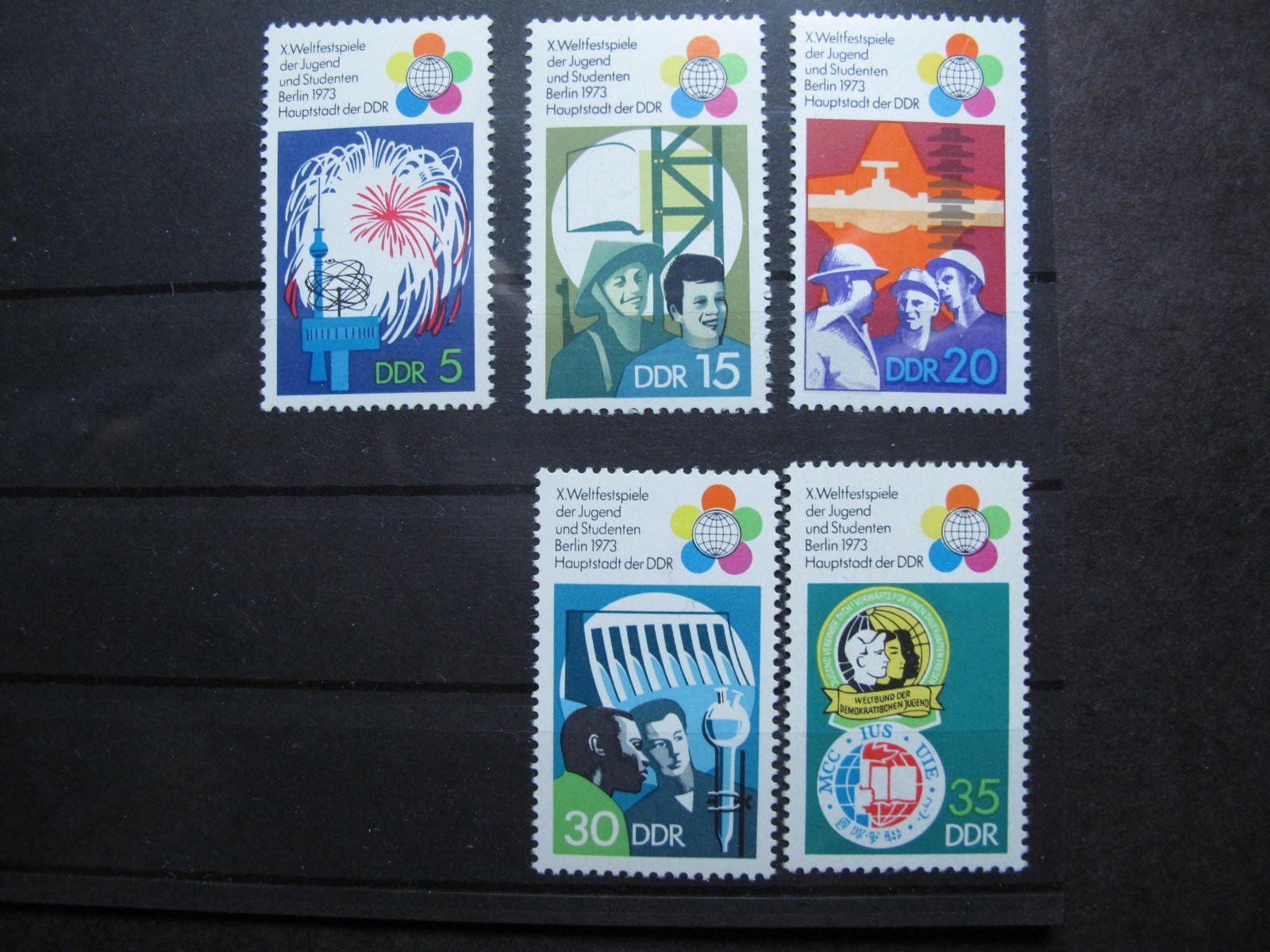 Tutti i francobolli: DDR 1973 Weltfestspiele ** – Usato da Wil SG venduto da fva01