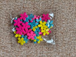 50x Blumen Knöpfe aus Holz