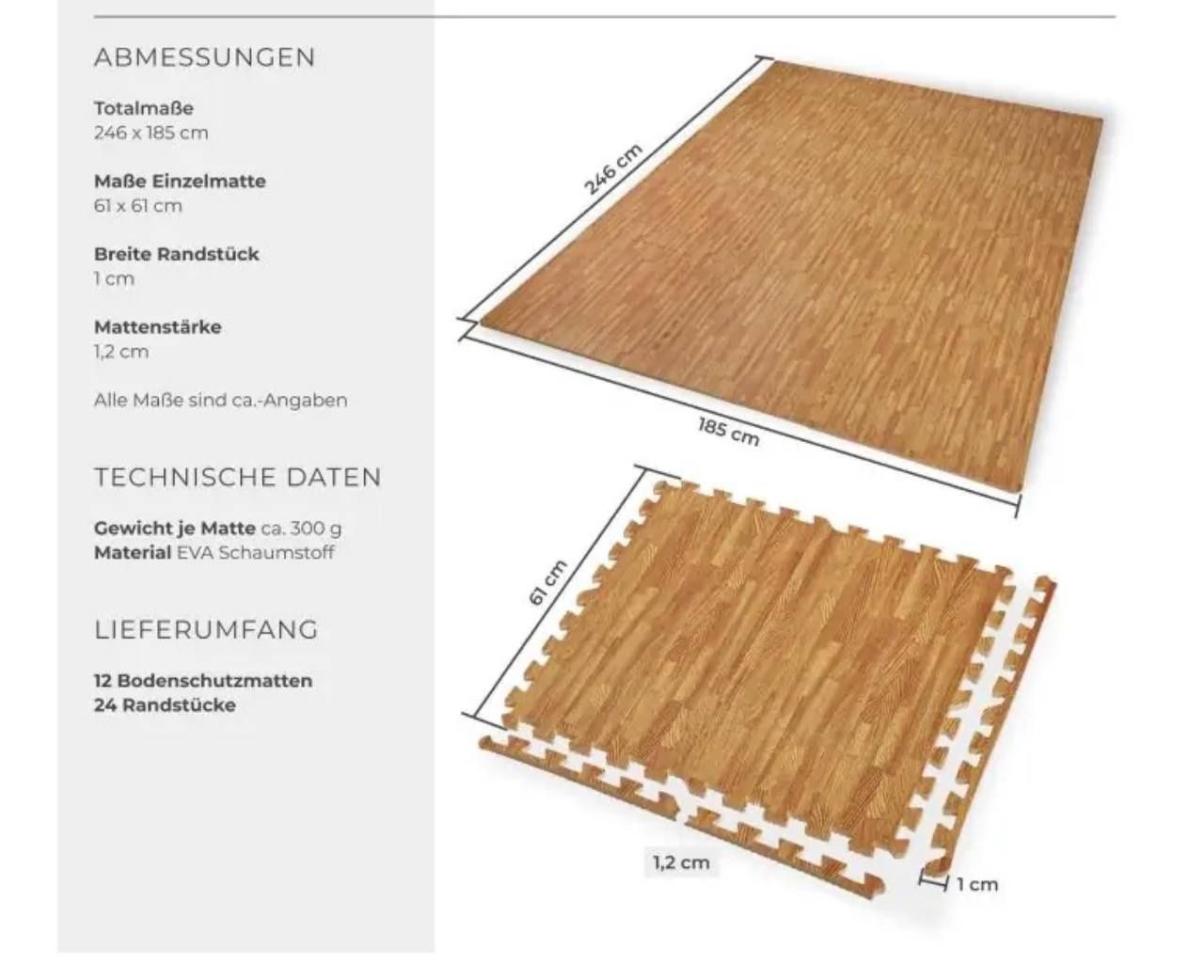 Tappetini fitness: Bodenschutzmatte 146 Teile – Usato da Bertschikon venduto da iri_2dxx 4