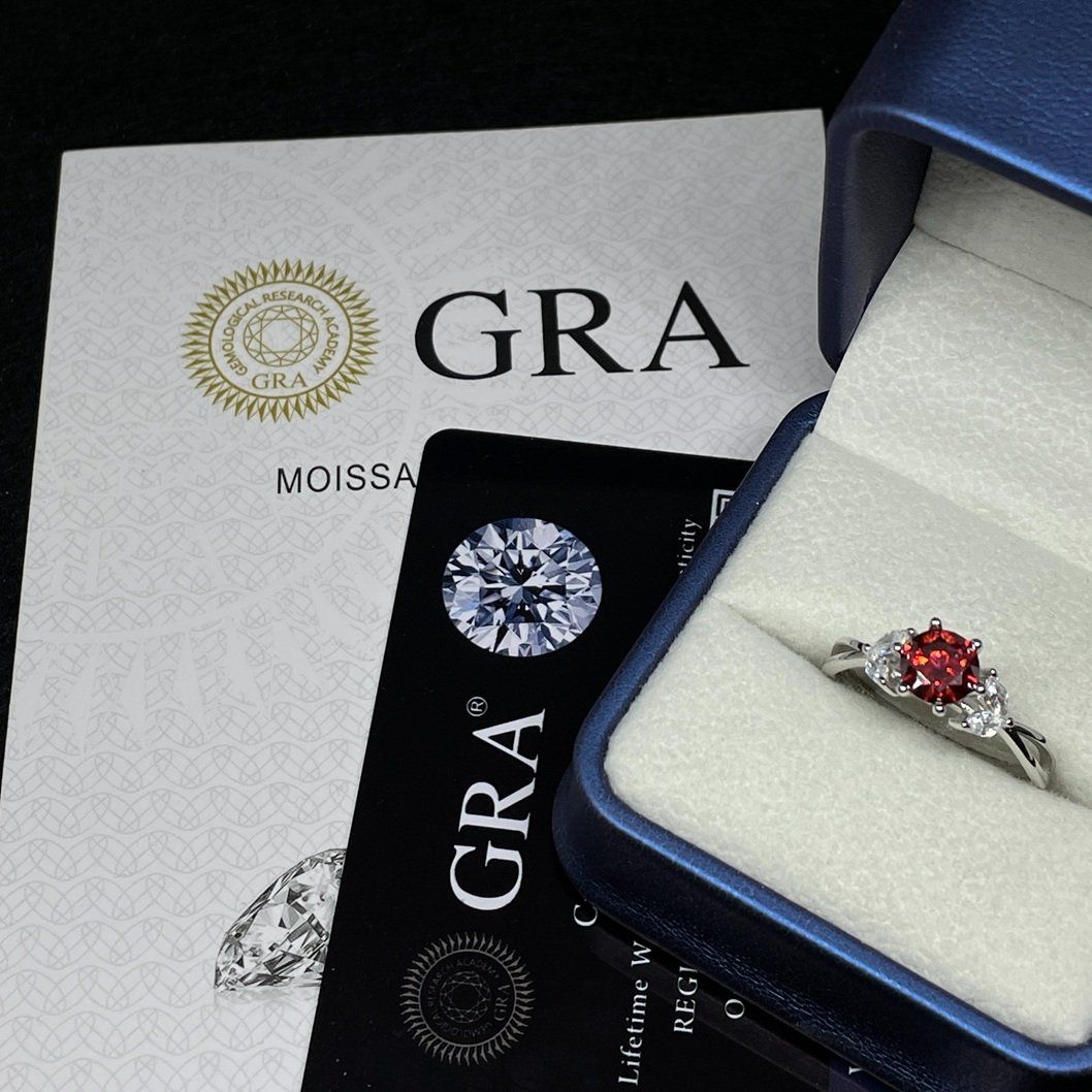 Anelli: Moissanite Ring, Silber 1ct - Gr. 58 Zertifikat – Nuovo (secondo la descrizione) da Thun venduto da Creative-Art-Tess 6