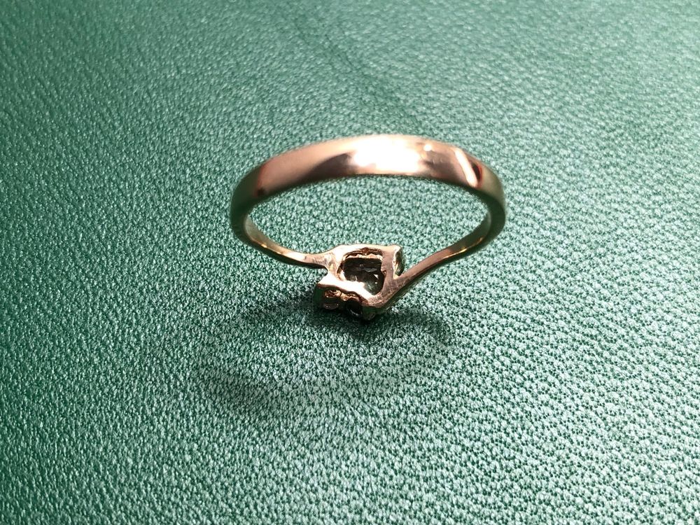 Anelli: Damenring mit Herz-Saphir und Diamant, 18 Kt. Roségold 750 – Usato da Bern venduto da bombich 7