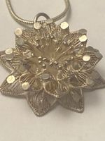 Silber Trachten Kette mit Silber Anhänger Filigran