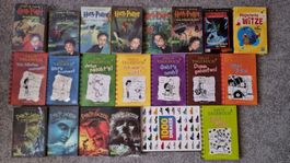 Bücher (Harry Potter, Gregs Tagebuch, Percy Jackson, diverse